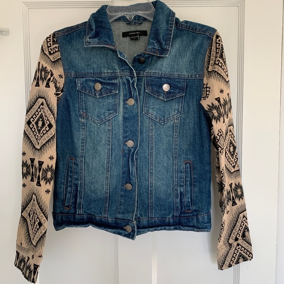 Jackets & Blazers - Aztec Southwestern Boho Denim Jacket